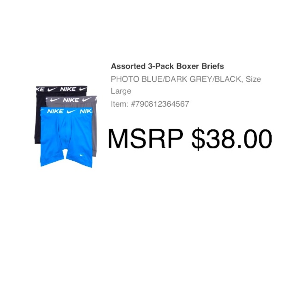 Nike essential microfiber boxer briefs